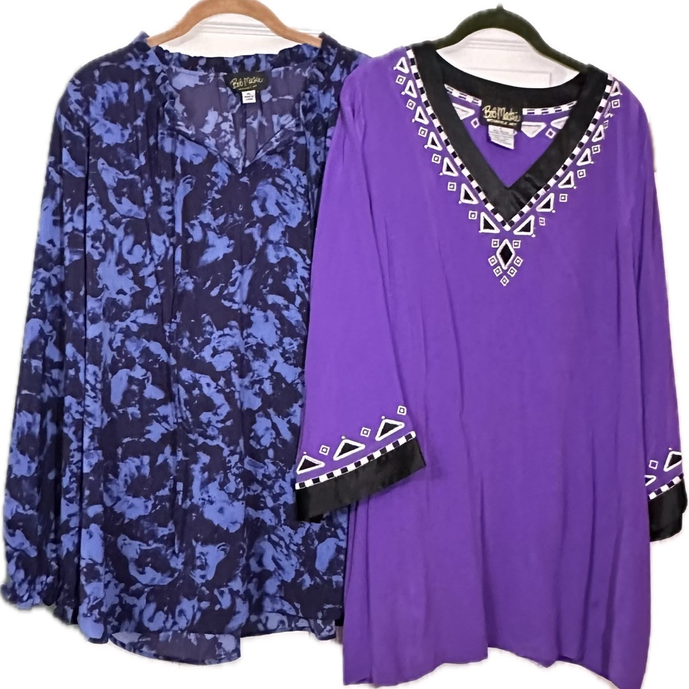Bob Mackie Wearable Art Women's Blue and Purple Tops